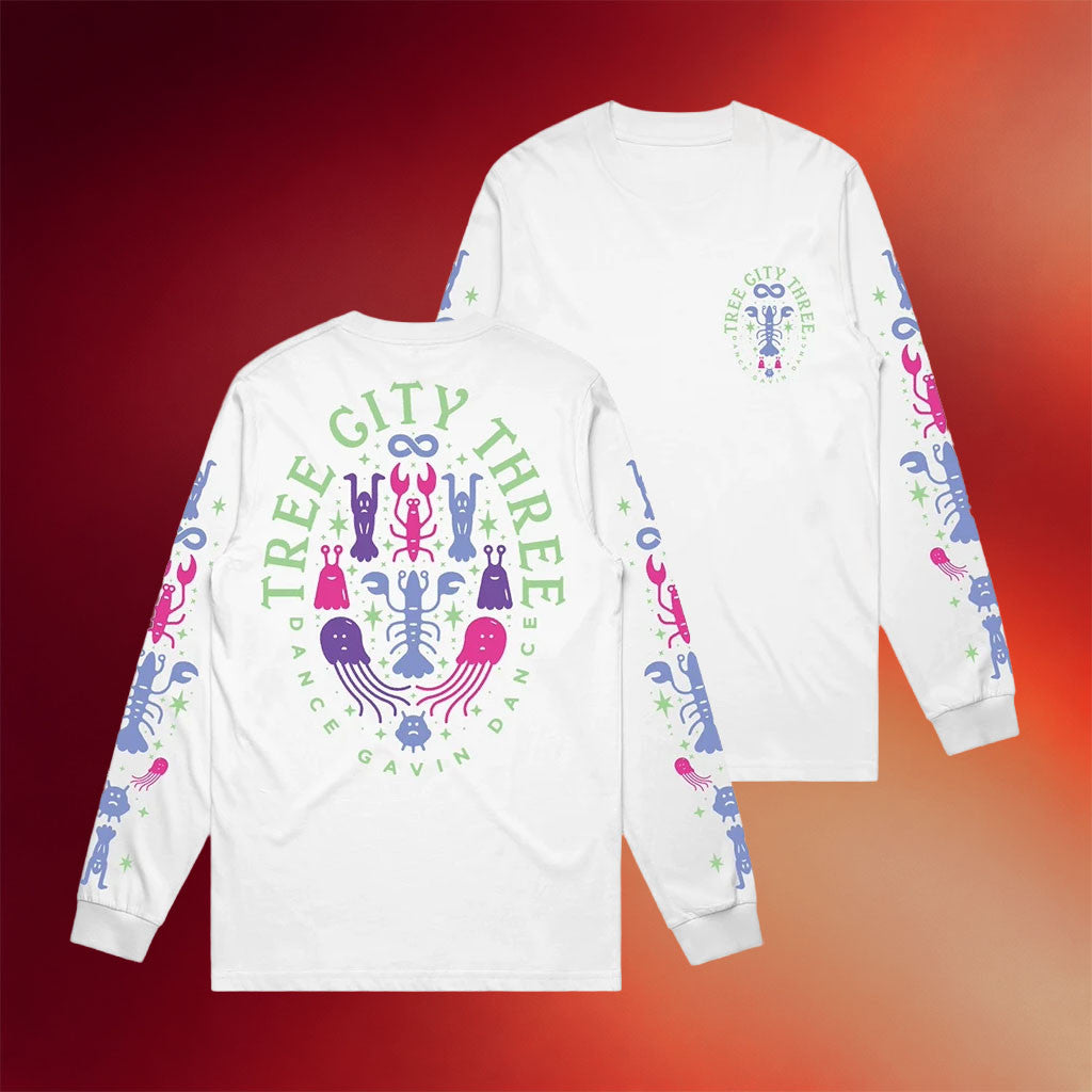 Dance Gavin Dance Merch 2026 Tree City Sessions 3 White Long Sleeve Shirt Gift For Band Fans - Merchluma