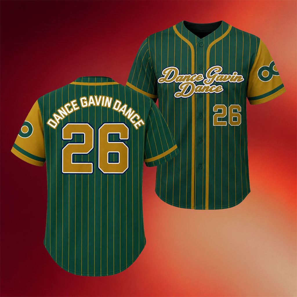 Dance Gavin Dance Merch 2026 Infinity Green Baseball Jersey Gift For Rock Band Fans - Merchluma