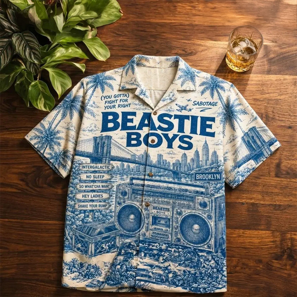 Beastie Boys Tropical Blue Hawaiian Shirt Beastie Boys Merch Summer Gift For Husband - Merchluma