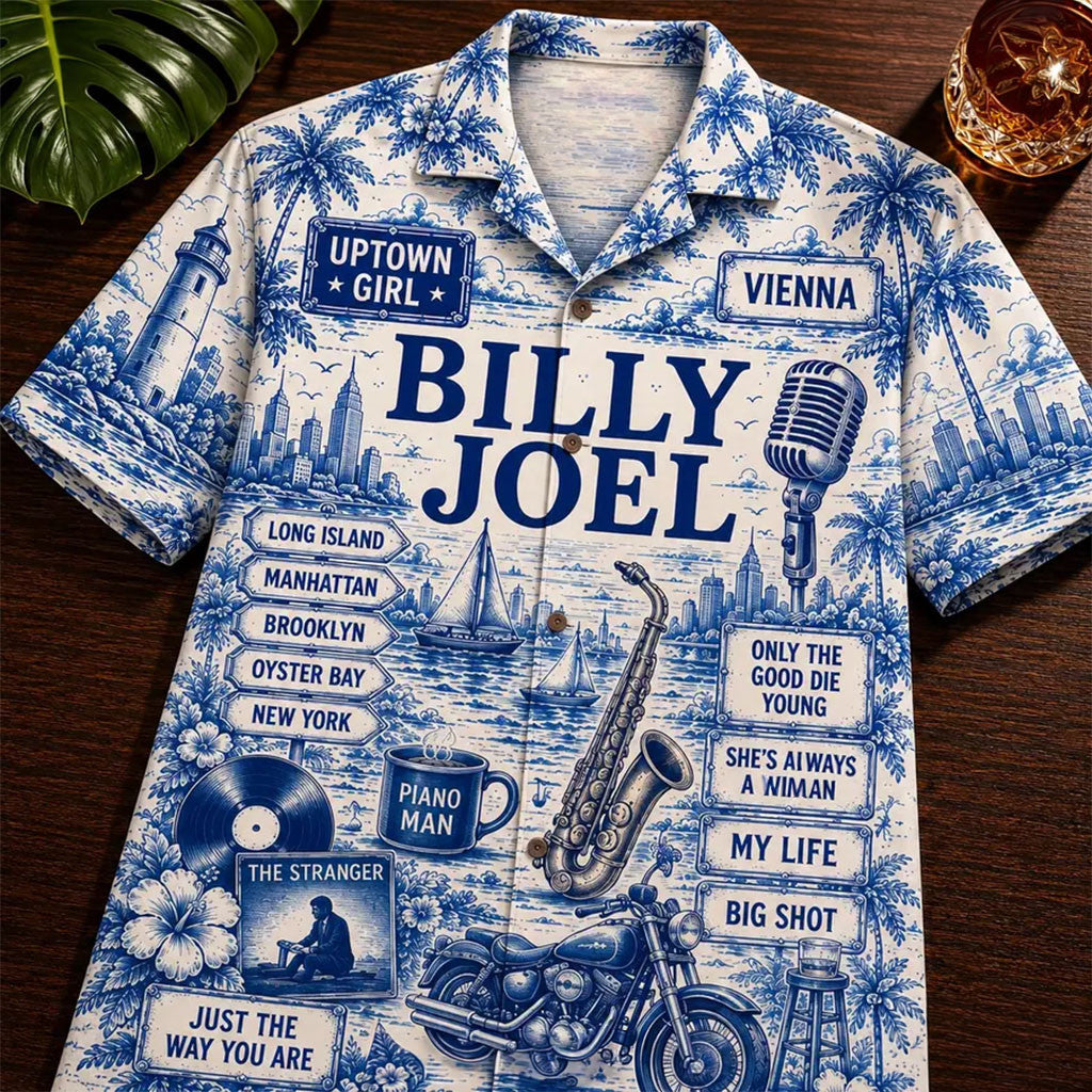 Billy Strings Tropical Blue Hawaiian Shirt Billy Strings Merch Gift Ideas For Him - Merchluma