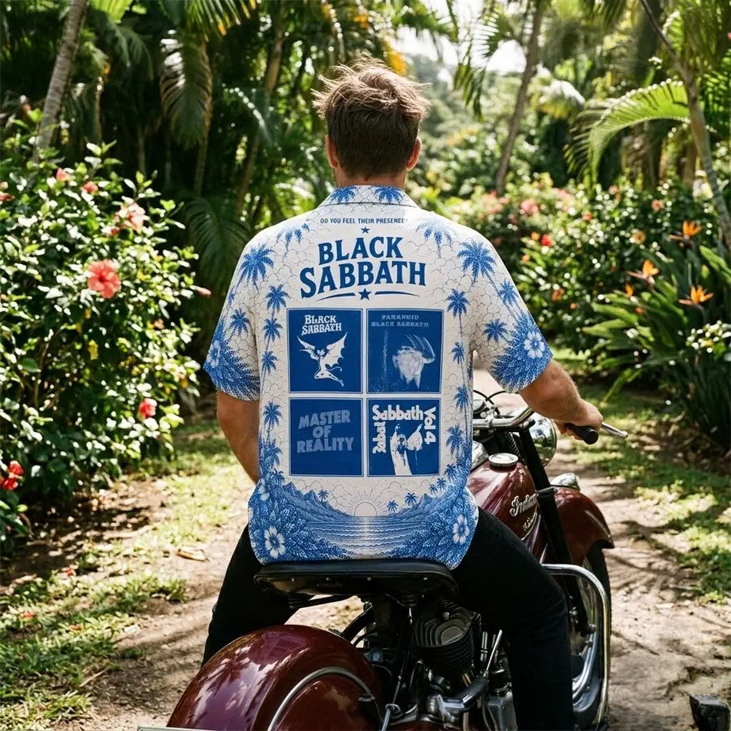 Black Sabbath Vintage Tropical Album Hawaiian Shirt Black Sabbath Merch Gift Ideas For Him - Merchluma