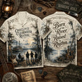 Creedence Clearwater Revival Merch Born of the River Raised By Rhythm Hawaiian Shirt Fan Gifts - Merchluma
