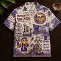 Minnesota Vikings Vintage Tropical Hawaiian Shirt Vikings Merch Gifts For Brother - Merchluma