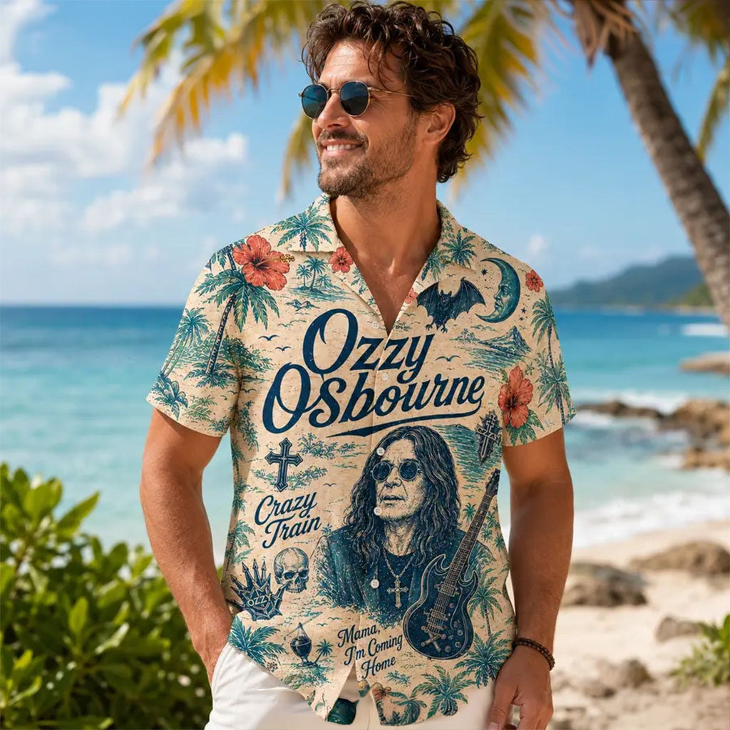 Ozzy Osbourne Tropical Summer Hawaiian Shirt Ozzy Osbourne Merch Gift Ideas For Him - Merchluma