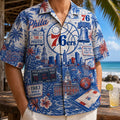 Philadelphia 76ers Tropical Vibes Hawaiian Shirt 76ers Merch Presents For Football Fans - Merchluma