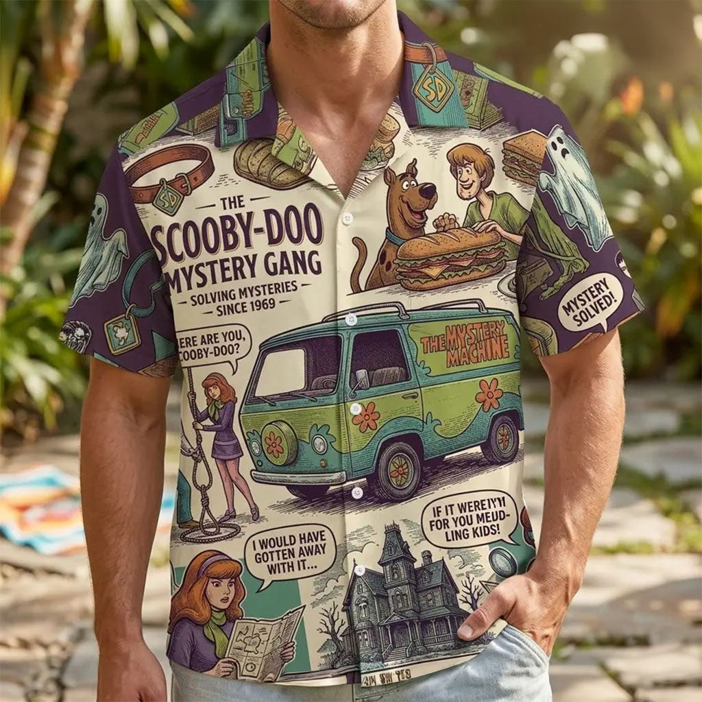 Scooby Doo Mystery Gang Vintage Hawaiian Shirt Scooby Doo Merch Summer Gifts For Fans - Merchluma