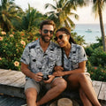 Sesame Street Smile Art Summer Hawaiian Shirt Aloha Button Up Shirt Funny Gifts For Him Her - Merchluma