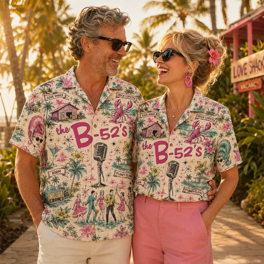 The B-52s Tropical Rock Band Hawaiian Shirt The B-52s Merch Fan Gift Ideas - Merchluma
