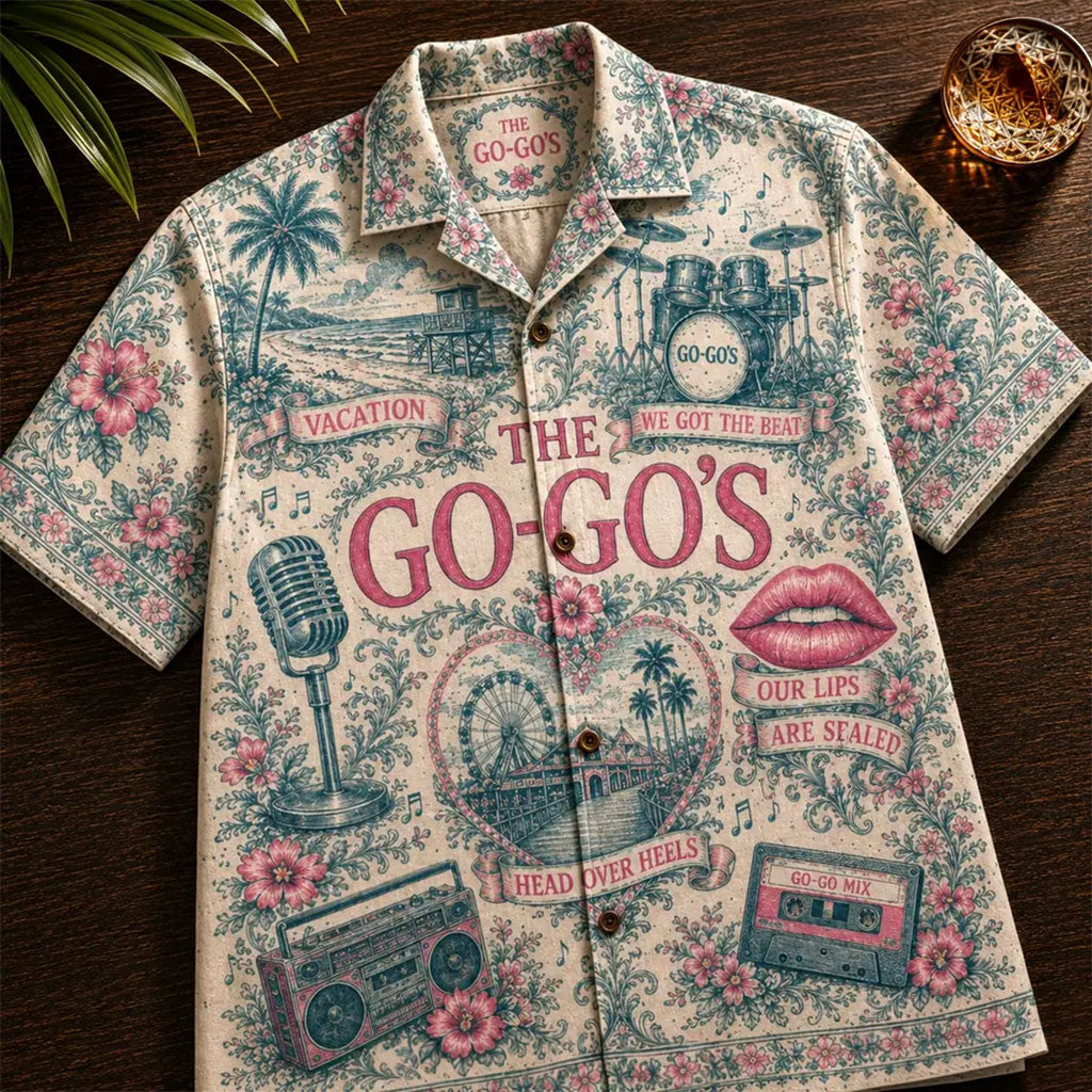 The Go-Go's 80s Pop Rock Retro Hawaiian Shirt The Go-Go's Merch Gifts For Rock Fan - Merchluma