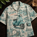 Vespa Summer Tropical Hawaiian Shirt Cool Summer Shirt Gifts For Car Lovers - Merchluma