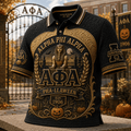Alpha Phi Alpha 2026 Pha-Llaween Polo Shirt Halloween Outfits For Guys Spooky Gifts - Merchluma