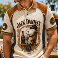 Jack Daniel's X Snoopy Polo Shirt Bourbon Lover Apparel Birthday Present For Brothers - Merchluma
