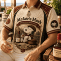 Maker's Mark Snoopy Polo Shirt Kentucky Straight Bourbon Whisky Apparel Gift For Dad - Merchluma