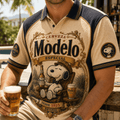 Modelo Especial Snoopy Polo Shirt Beer Lover Clothing Good Gifts For Boyfriend - Merchluma