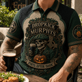 Dropkick Murphys X Halloween Polo Shirt Pints After Dark Polos Dropkick Murphys Merch Fan Gifts - Merchluma