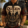Queen A Kind Of Fright Polo Shirt QUEEN Band Merch Music Related Gifts For Guys - Merchluma