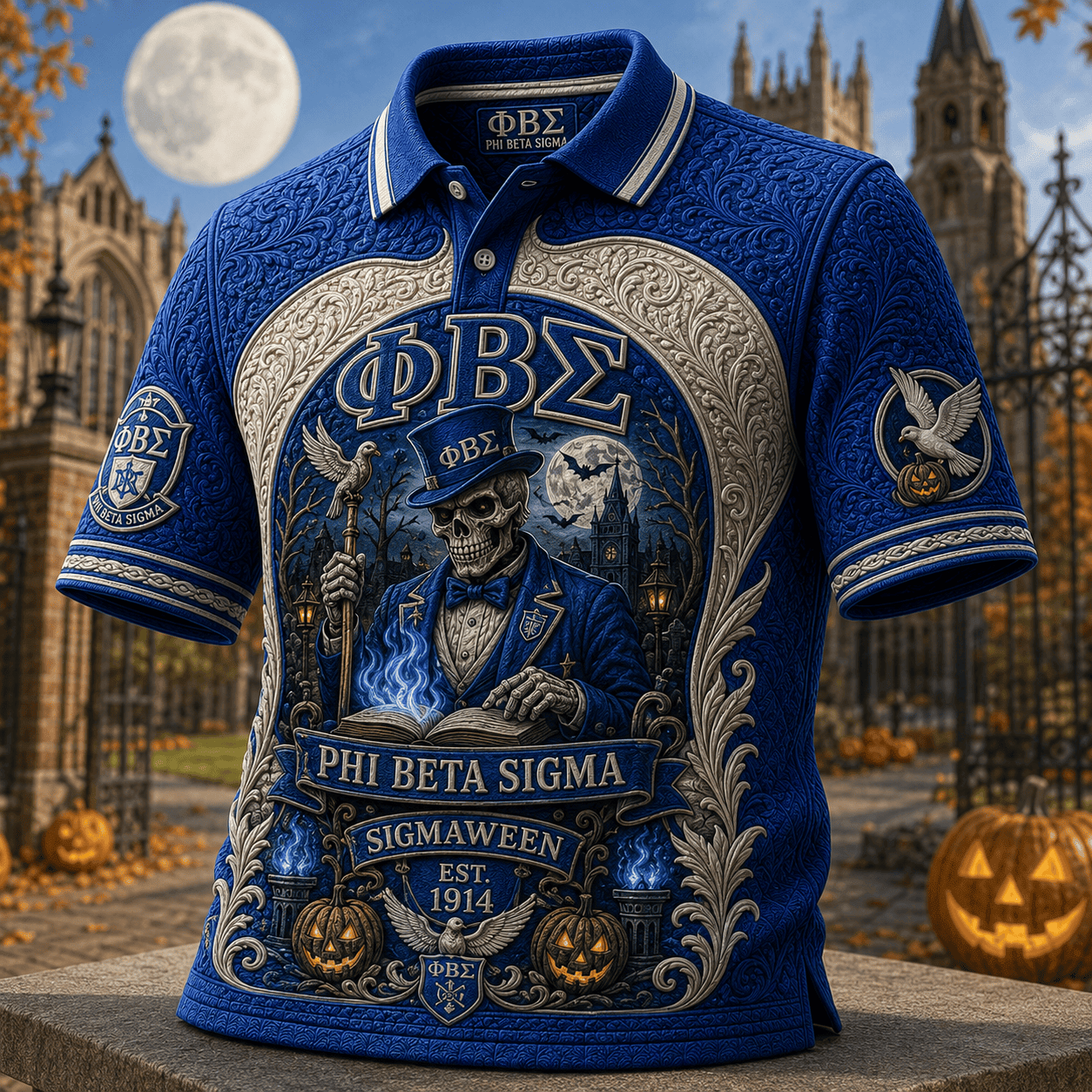 Phi Beta Sigma Sigmaween Polo Shirt Halloween Themed Clothes Present For Husband - Merchluma