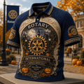 Rotary International Halloween Social Polo Shirt Service Above Self Halloween Apparel Dad Gifts - Merchluma