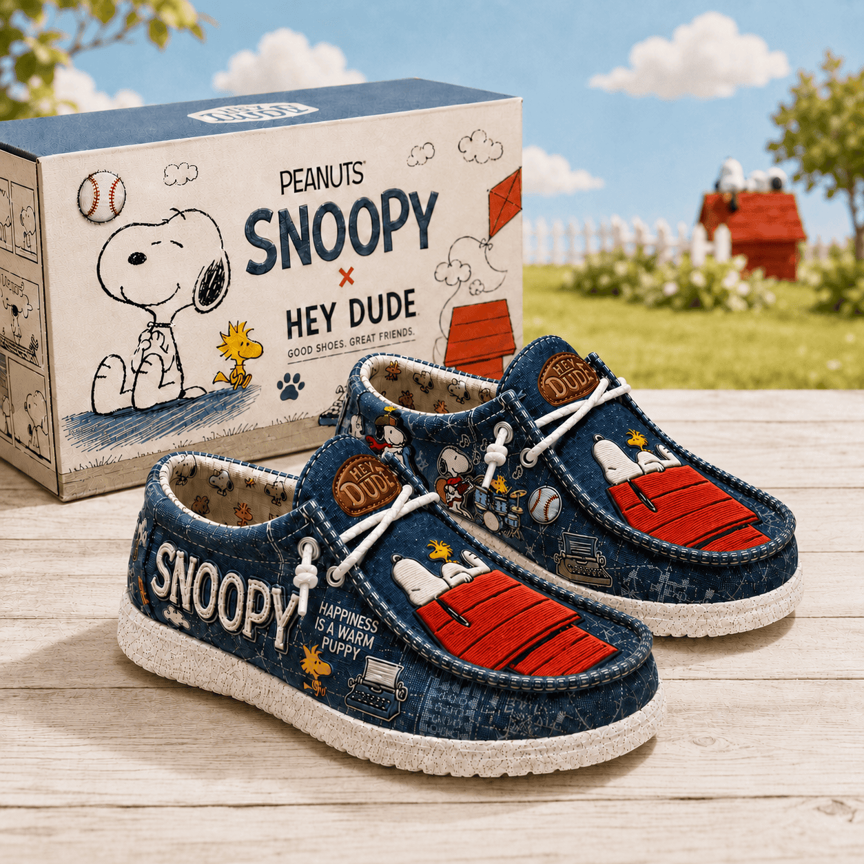 Peanuts Snoopy Happiness Is A Warm Puppy Shoes Funny Snoopy Merch Birthday Gift For Son - Merchluma