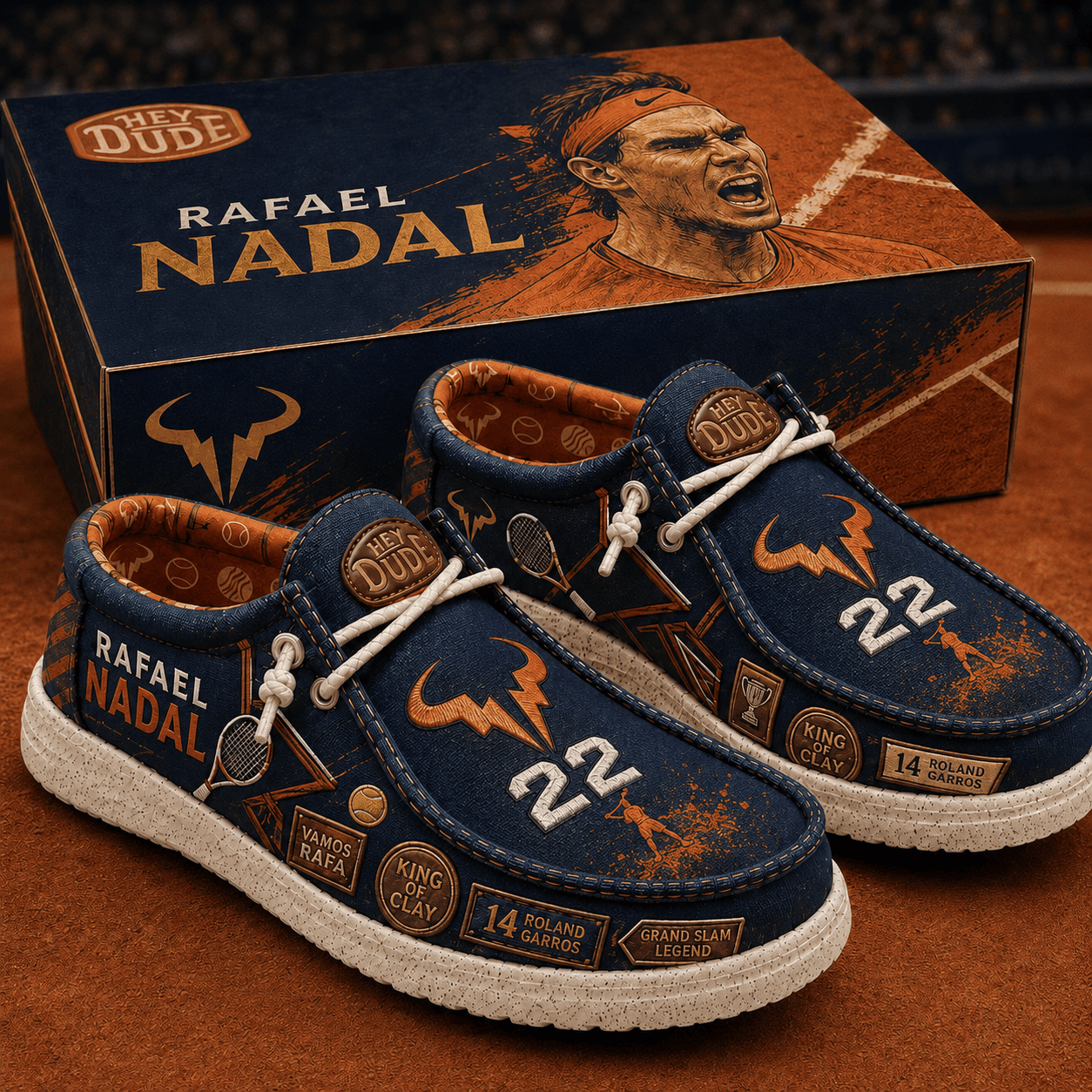 Rafael Nadal #22 King Of Clay Shoes Rafael Nadal Merch Gift For Boyfriend - Merchluma