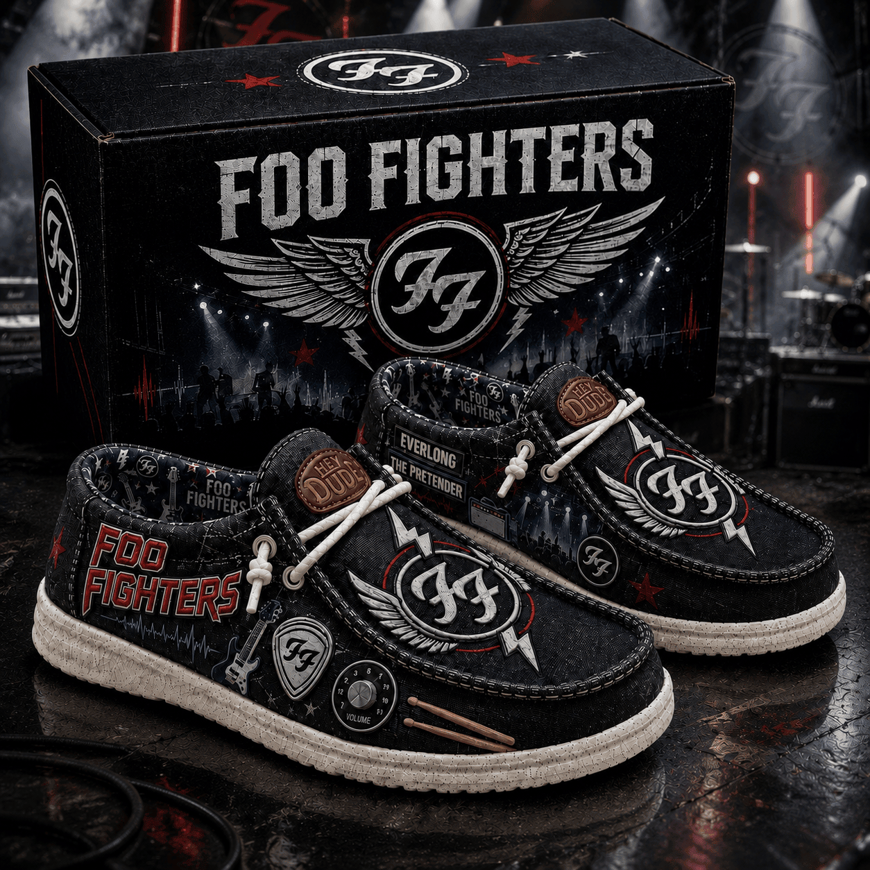 Foo Fighters Everlong The Pretender Shoes Foo Fighters Merch Gifts For Rock Fans - Merchluma