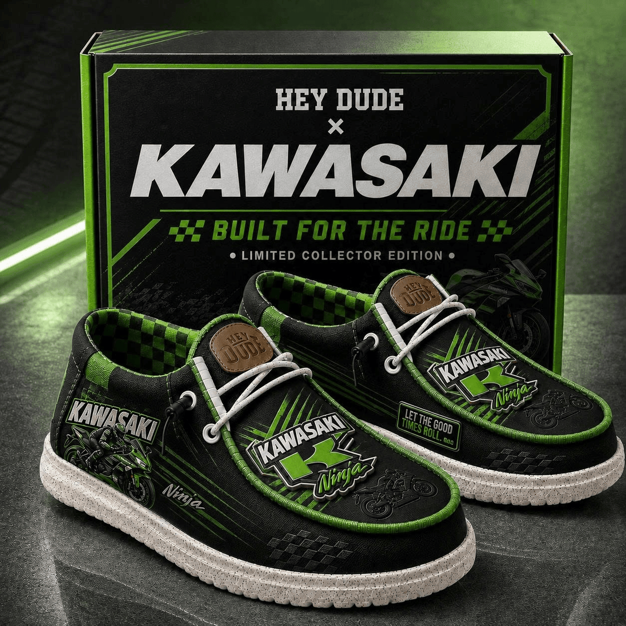 Kawasaki Built For The Ride Shoes Kawasaki Merch Birthday Gift For Him - Merchluma