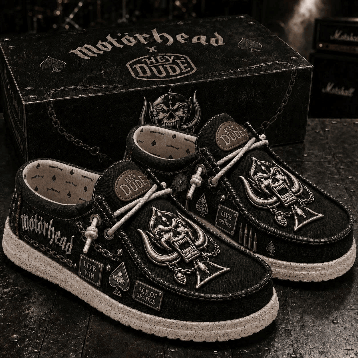Motorhead Live To Win Shoes Motorhead Merch Best Gifts For Husband - Merchluma
