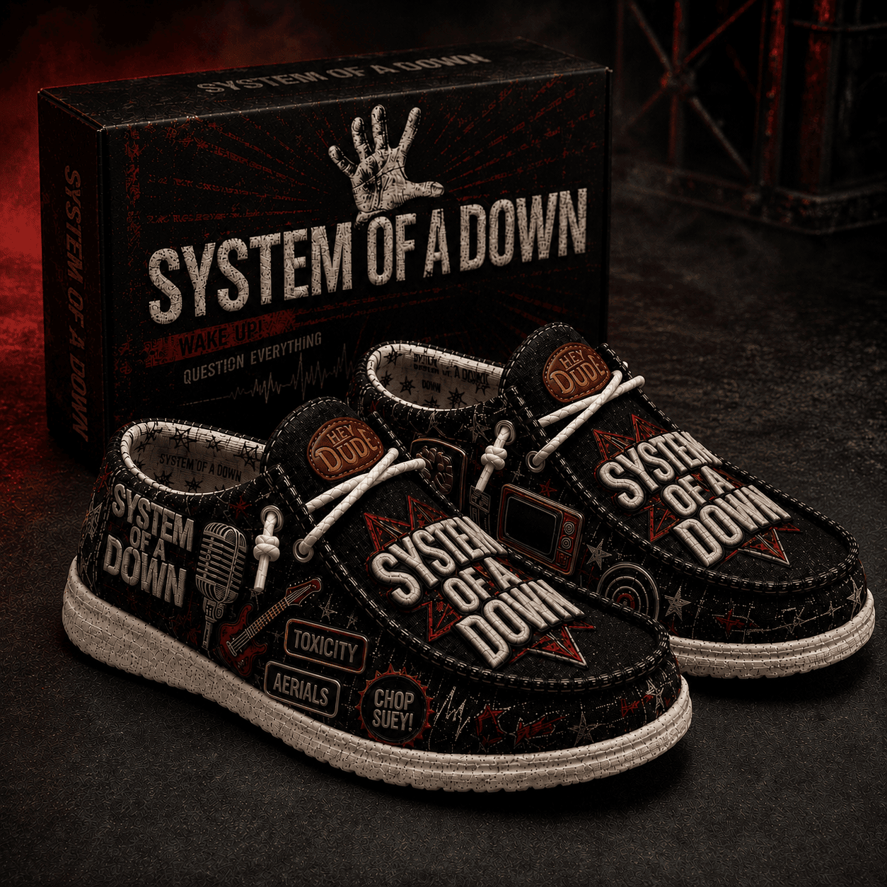 System Of A Down Wake Up Question Everything Shoes SOAD Merch Birthday Gift For Fans - Merchluma