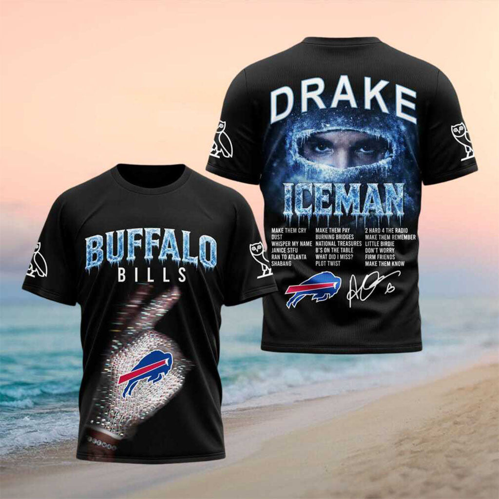 Buffalo Bills Drake Iceman T-Shirt Hip Hop Shirt Buffalo Bills Merch Gift Ideas For Brothers - Merchluma