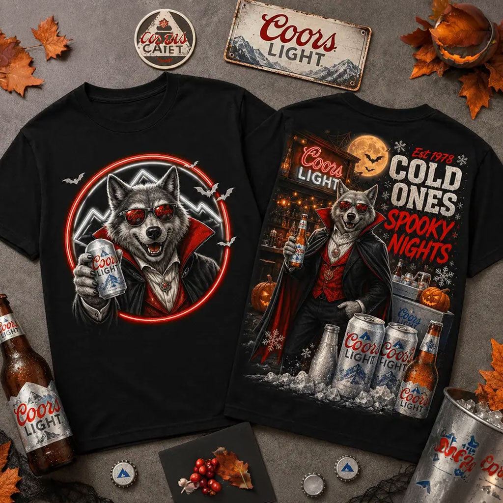Coors Light Cold Ones Spooky Night Halloween 2026 T-Shirt Good Gifts For Halloween - Merchluma