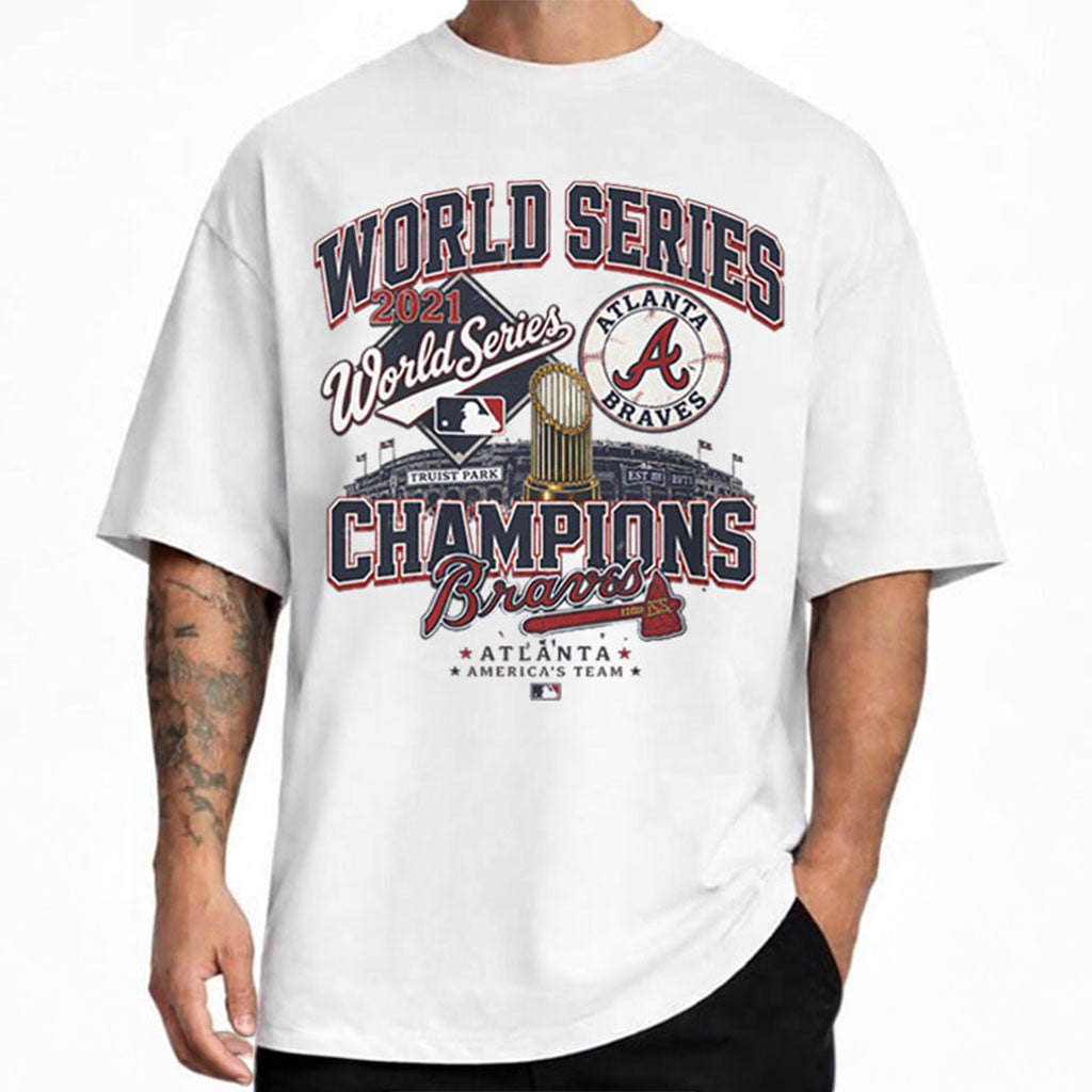 Atlanta Braves World Series Champions T-Shirt Atlanta Braves Merch Gift For Baseball Fans - Merchluma