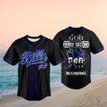 Buffalo Bills God First Family Second Baseball Jersey Buffalo Football Merch Gift For Religious - Merchluma