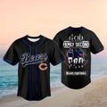 Chicago Bears God First Family Second Baseball Jersey Chicago Bears Merch Gift For Religious - Merchluma