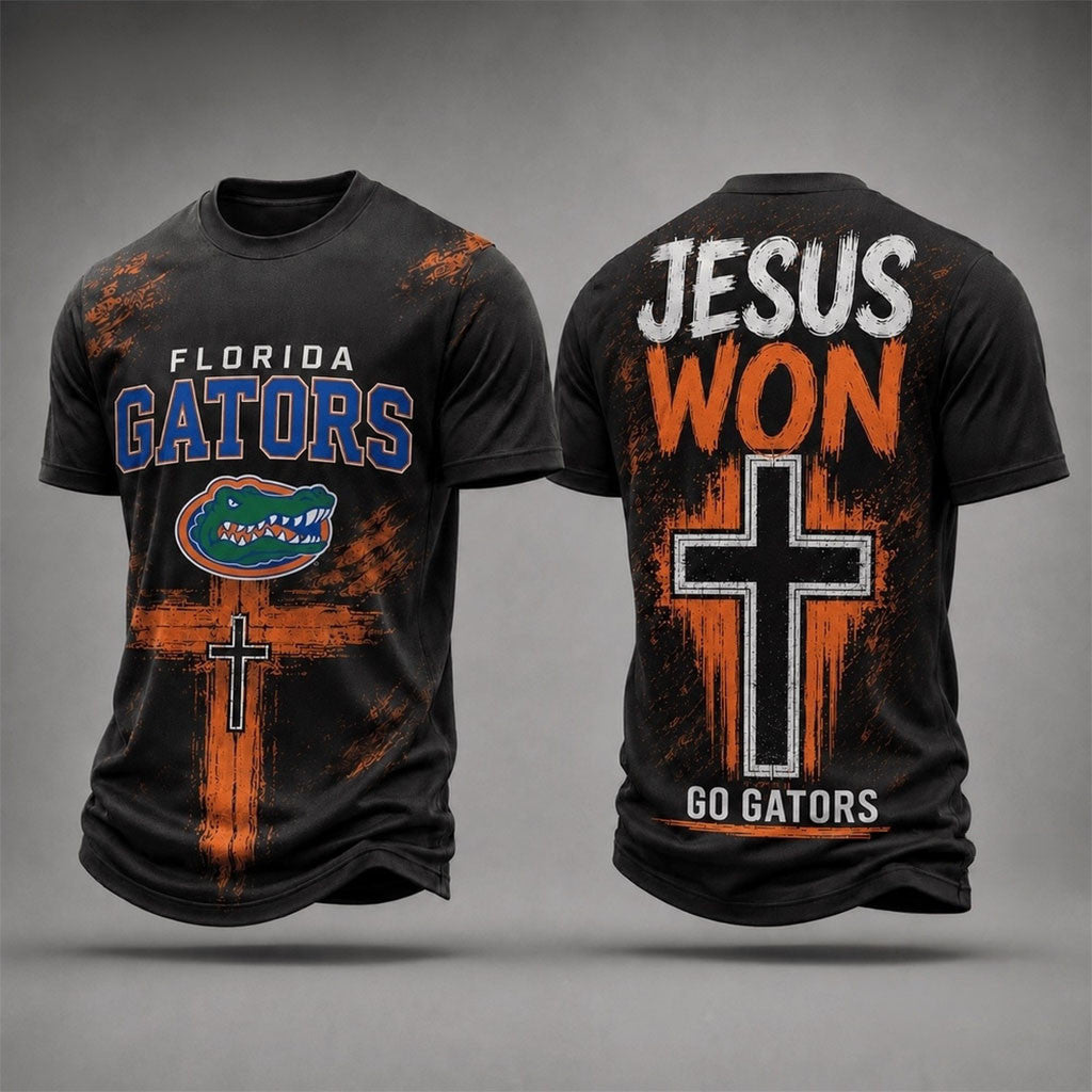 Florida Gators Jesus Won T-Shirt Florida Gators Merch Faith Based Shirt Gift For Brothers - Merchluma