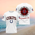 Indianapolis Colts Make No Peace With Evil T-Shirt Indianapolis Colts Merch Football Fan Gifts - Merchluma