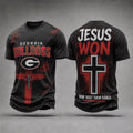 Georgia Bulldogs Jesus Won T-Shirt How Bout Them Dawgs Shirt Georgia Bulldogs Merch - Merchluma