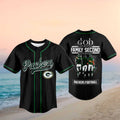Green Bay Packers God First Family Second Baseball Jersey Packers Merch Gift For Football Fans - Merchluma