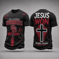 Oklahoma Sooners Jesus Won T-Shirt Boomer Sooner Shirt Oklahoma Sooners Merch Faith Gifts - Merchluma