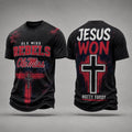 Ole Miss Rebels Jesus Won T-Shirt Hotty Toddy Shirt Ole Miss Rebels Merch Faith Based Gifts - Merchluma