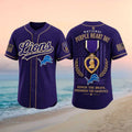 Detroit Lions Purple Heart Day Honor The Brave Baseball Jersey Detroit Lions Merch Veteran Gift - Merchluma