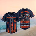 Custom Denver Broncos Hummingbird Breast Cancer Faith Baseball Jersey Denver Broncos Merch - Merchluma