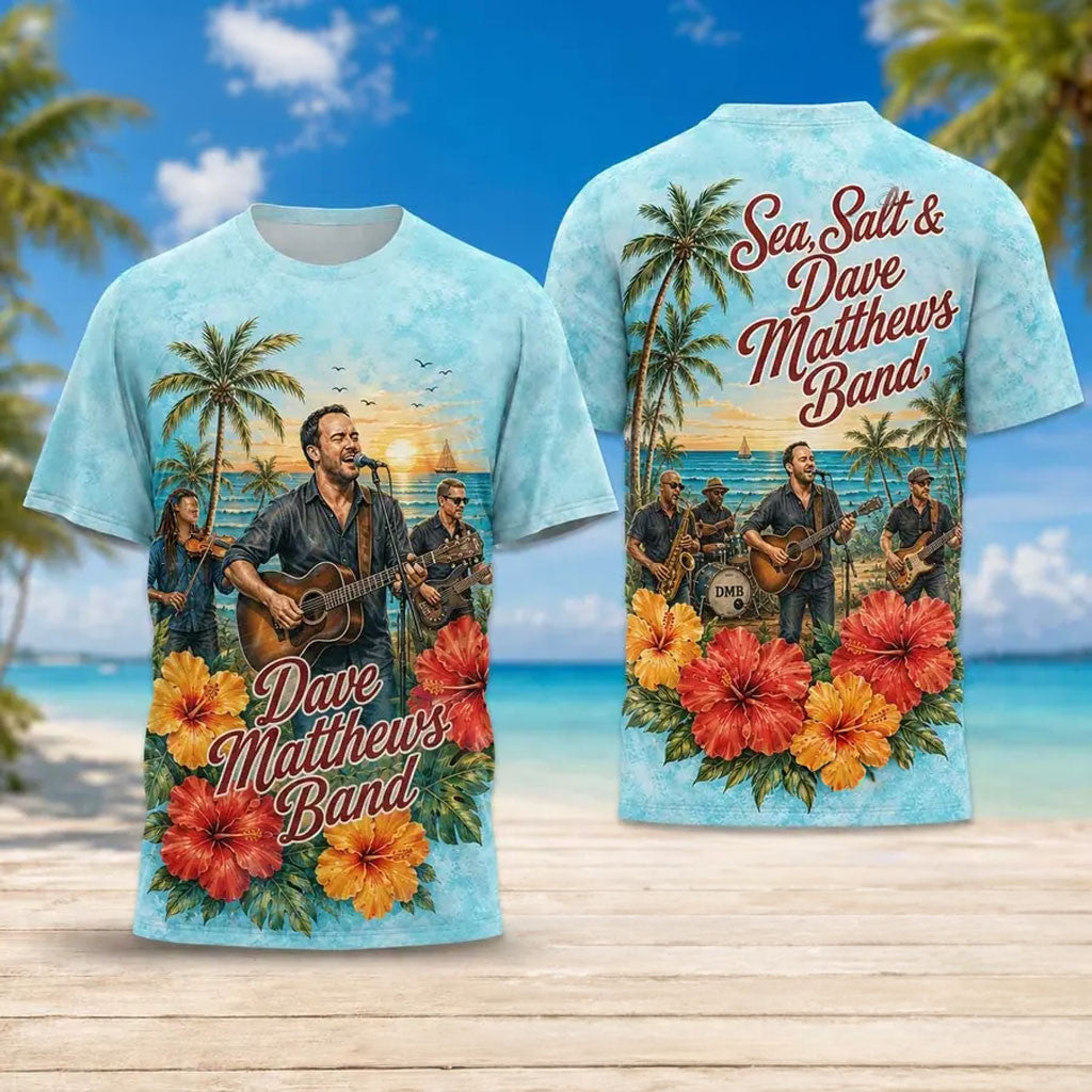 Dave Matthews Band Hawaiian Vibes T-Shirt Dave Matthews Band Merch Gift For Music Lovers - Merchluma