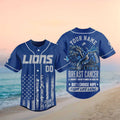 Personalized Detroit Lions Breast Cancer Awareness Faith Baseball Jersey Detroit Lions Merch - Merchluma
