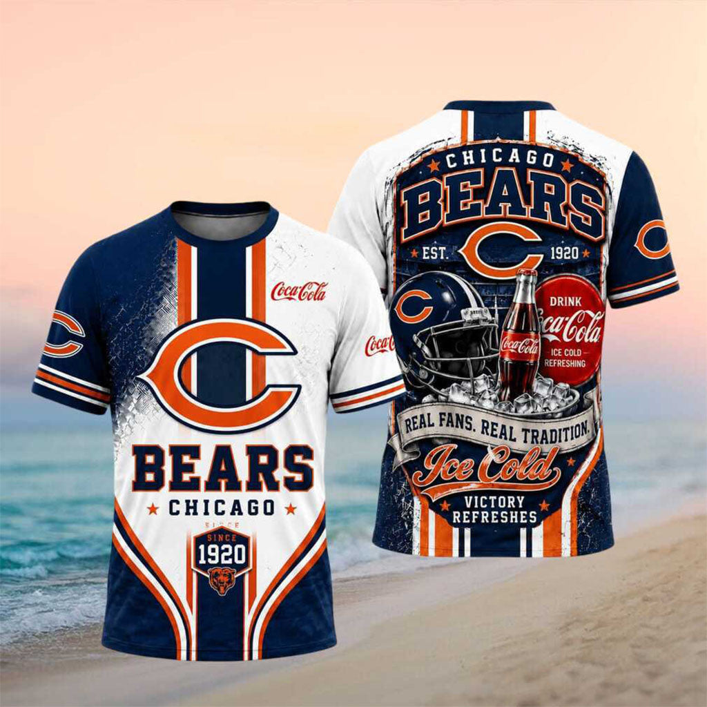 Chicago Bears Coca Cola Ice Cold Refreshing Shirt Chicago Bears Merch Gift For Football Lover - Merchluma