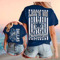 Dallas Cowboys Let Us Go Retro Striped Football Shirt Dallas Cowboys Merch Gift For Game Day - Merchluma