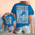 Detroit Lions Football Let Us Go Vintage Striped Shirt Detroit Lions Merch Game Day Gifts - Merchluma
