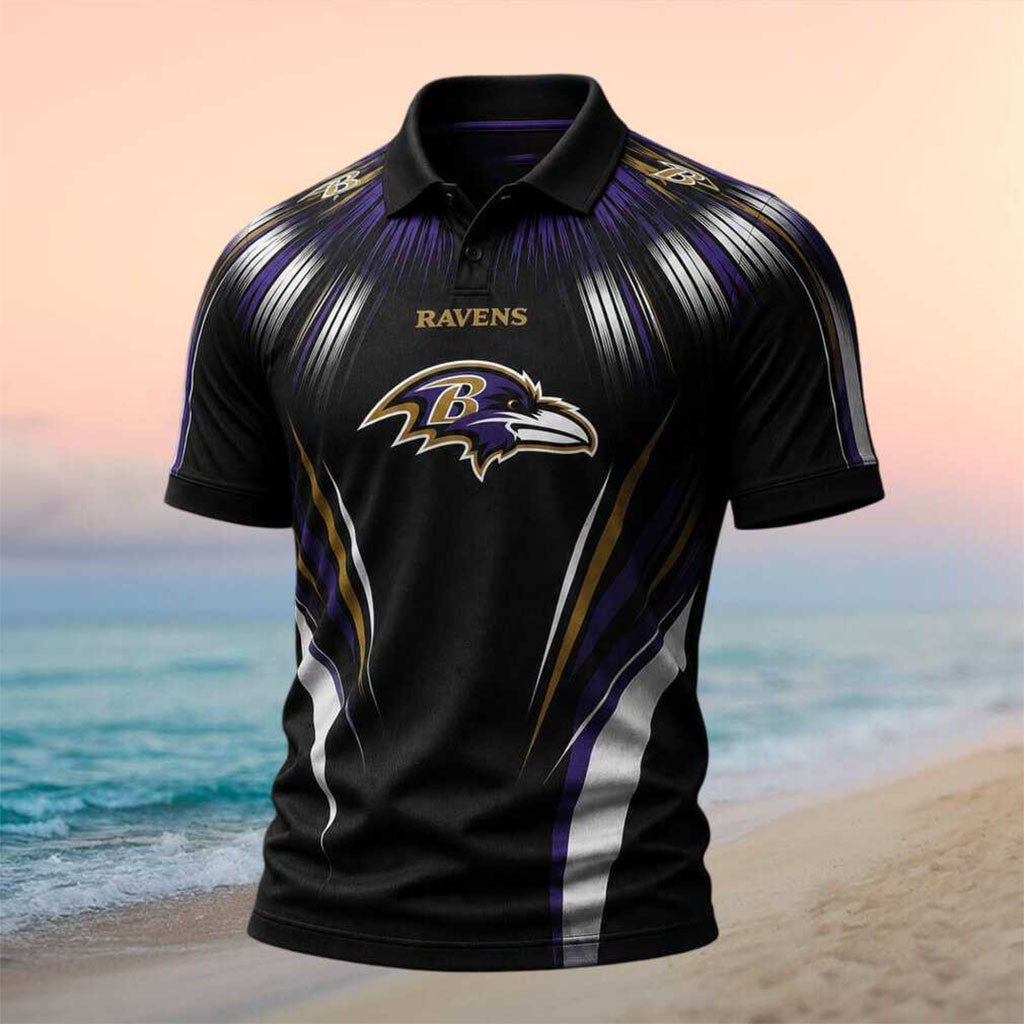 Baltimore Ravens Bird Mascot Polo Shirt Baltimore Ravens Merch Present For Football Fans - Merchluma