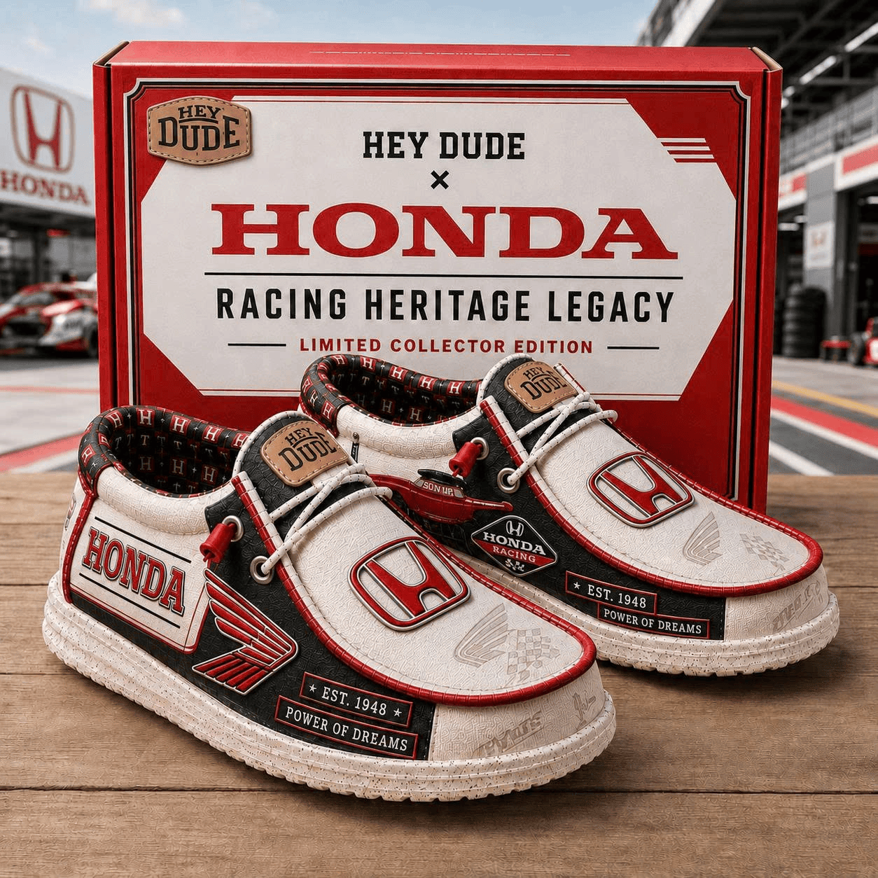 Honda Racing Heritage Legacy Shoes Forever Of Dreams Honda Merch Presents For Him - Merchluma