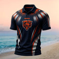 Chicago Bears Football Team Mascot Sports Fan Polo Shirt Chicago Bears Merch Gift For Dudes - Merchluma