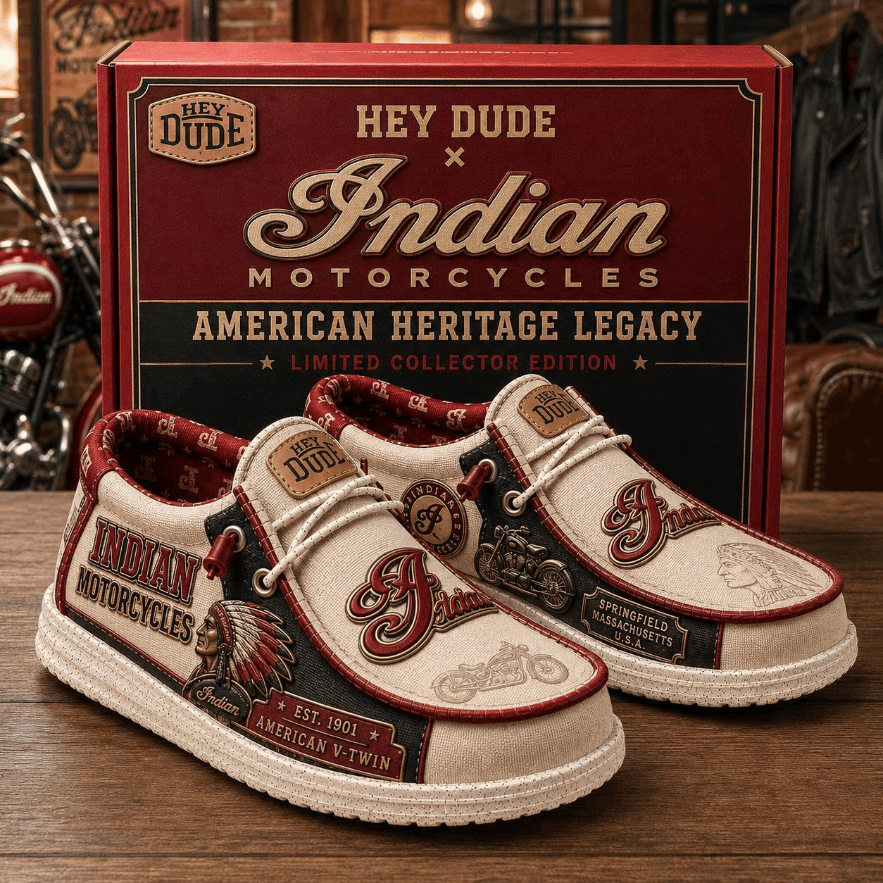 Indiana Motorcycles American Heritage Legacy Shoes Indiana Motorcycles Merch Him Gifts - Merchluma